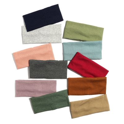 【YF】 Knitted Headband For Women Solid Color Soft Cotton Wide Brim Sports Cycling Wash Face Bandanas Fashion Hair Accessories