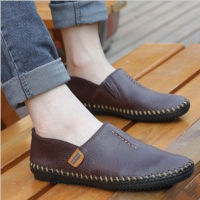 ของแท้หนังผู้ชายรองเท้าสบายๆแบรนด์หรู2022 Mens Loafers รองเท้าแตะ Breathable Slip On Lazy ขับรถรองเท้า Plus ขนาด38-45 008