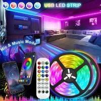 RGBIC LED Strip Lights Bluetooth Remote Control WS2812 SMD 5050 Decoration Living Room Fita Lamp Music Model Background String LED Strip Lighting