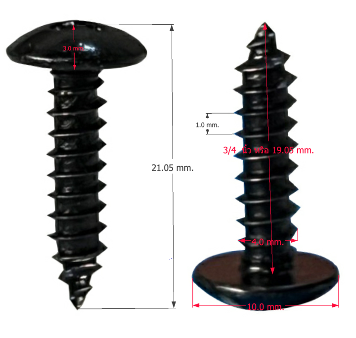 สกรูดำ-8x3-4-นิ้ว-น๊อตประกอบลำโพง-สกรูเกลียวปล่อยดำ-น๊อตเกลียวปล่อย-น๊อตดำ-น๊อตหัวร่มดำ-เกลี่ยวปล่อยดำ-น๊อตตู้ลำโพง-สกรูดำตะแกรงลำโพง