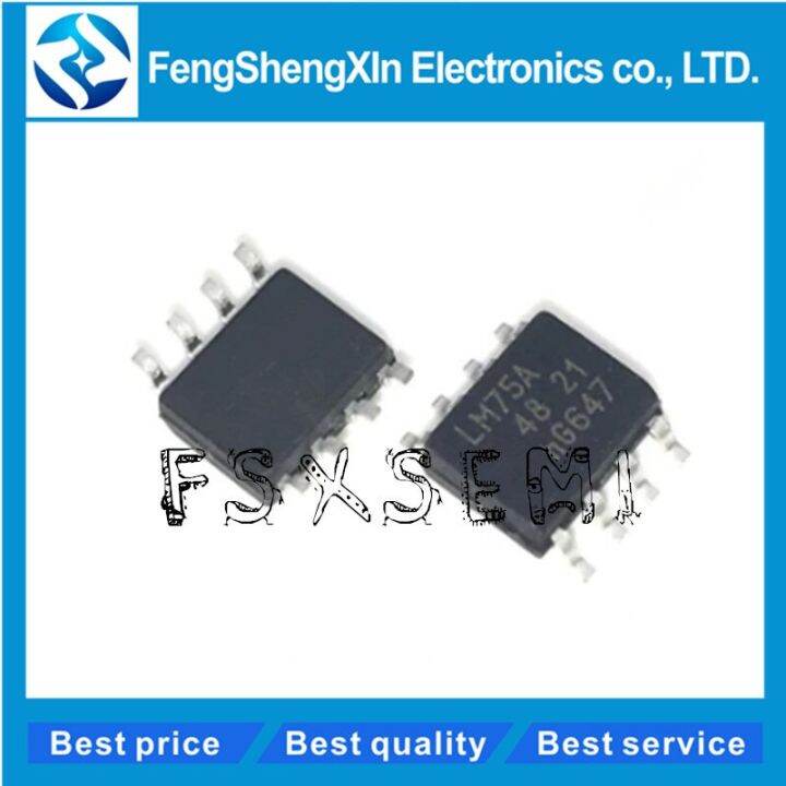 100pcs lot lm75 lm75a lm75ad sop 8 digital temperature sensor ic