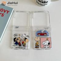 JieHui เหมาะสำหรับ Motorola RAZR 40เคสโทรศัพท์แฟชั่น Snoopy สามชิ้น