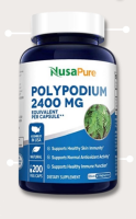 NusaPure Polypodium Leucotomos Extract 2400mg 200 Veggie Capsules (Vegetarian)