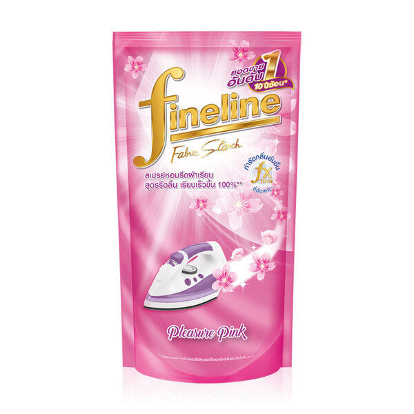 Fineline Frabric Starch Pink 500 ml /.ไฟน์ไลน์ น้ำยาอัดกลีบ สีชมพู 500 มล.