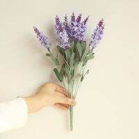 【♘COD Free Cas♘】 gai7077036036 ฝรั่งเศสแฟนซีโรแมนติก Provence Lavender ดอกไม้ประดิษฐ์สีม่วงสีขาวออกแบบใหม่ดอกไม้ผ้าไหมสำหรับงานแต่งงานตกแต่ง