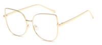 Vintage Metal Cat Eye Transparent Reading Glasses Women Anti Blue Light Oversize Eyeglasses Plus +0 to +6.0 Computer Accessories