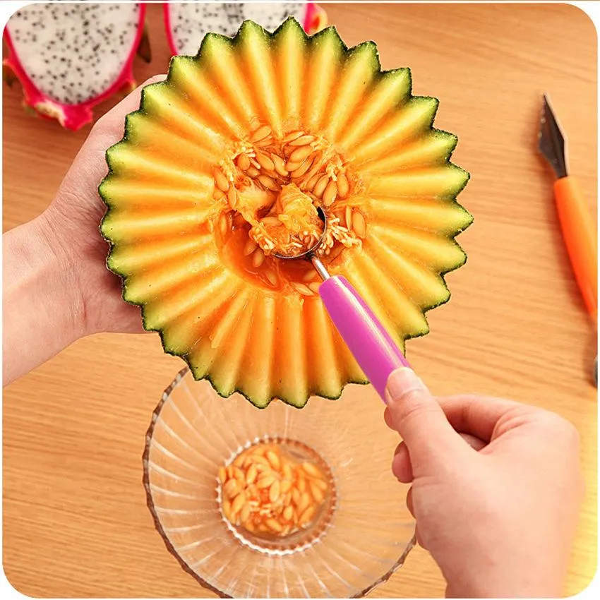 S9 Stainless Steel Melon Baller Scooper Watermelon Spoon Ice Cream