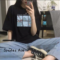 Spades Ace เสื้อครอป เสื้อยืด ชุดเซ็ทผู้หญิง ชิค เท่ สบาย สบายๆ A99J58H 38Z230921