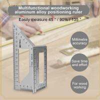 RSBPHM ไม้บรรทัดสารพัดประโยชน์,ไม้บรรทัดอเนกประสงค์ทรงสี่เหลี่ยมไม้บรรทัดสามเหลี่ยมอะลูมินัมอัลลอยมุม90องศาไม้ฉากได้45องศา