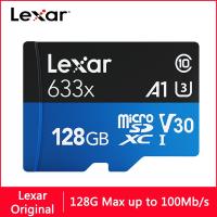 Lexar Micro SD 128GB 32GB 64GB 256GB 512GB Micro การ์ด SD Sd/tf แฟลชการ์ด U1 U3 4K หน่วยความจำการ์ด Microsd V30 V10สำหรับ TF633X โทรศัพท์