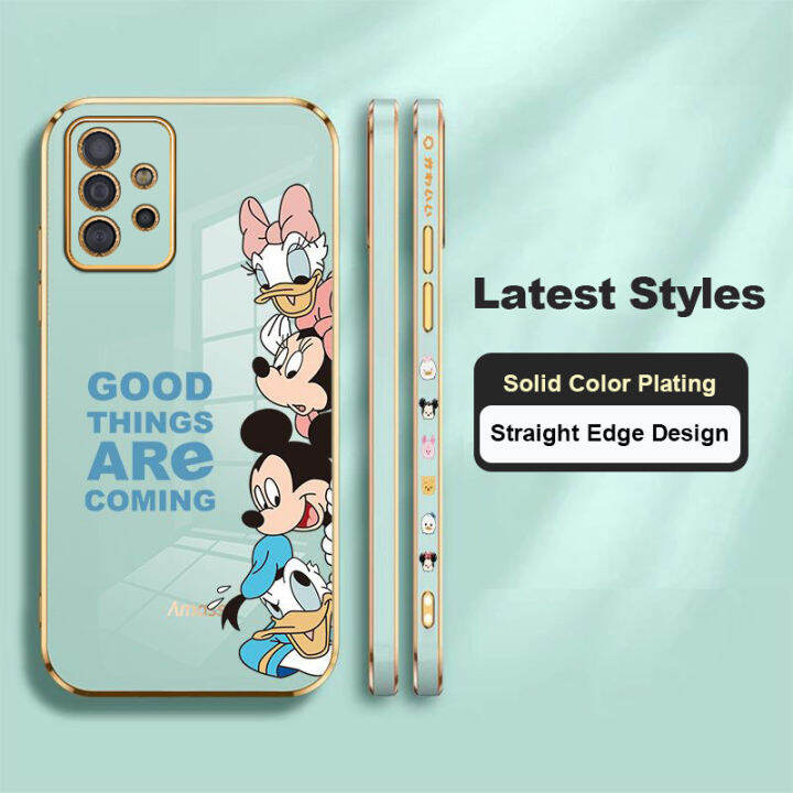 jiefie-การ์ตูน-mickey-mouse-สำหรับ-samsung-galaxy-a12-a13-a14-a22-a32-a52-a72-a23-a33-a53-a73-a24-a34-a54-น่ารัก-mini-daisy-chrome-soft-tpu-โทรศัพท์กรณี