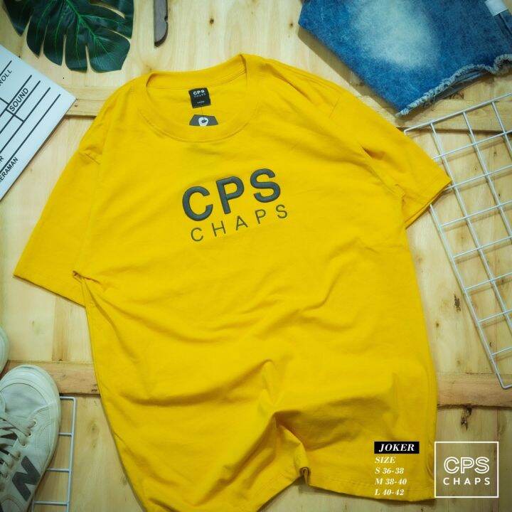 เสื้อยืดแขนสั้นงานปักตัวนูน-งานป้ายห้อยcps-cotton-100-smlxl