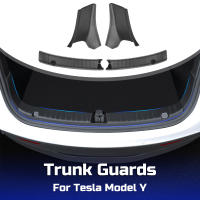 สำหรับ Tesla รุ่น Y 2021-2023 Trunk Sill Protector แผ่น Anti-Scratch กันชน Guards ด้านข้างบาร์ Fender อุปกรณ์เสริม