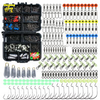 ShiningLove Fishing Accessories Kit Fishing Set With Luminous Block Beads Space Beans For Freshwater Saltwater Fishing Kits 177pcs