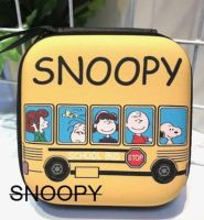 SNOOPY กล่องใส่เพาเวอร์แบงค์ , HDD , หูฟัง , เอนกประสงค์, Size M ลาย สนูปปี้  เหลือง    SNOOPY YELLOW M งานดี evaกันกระแทก ขนาด9.5x9.5x3.5cm  งานสวยงาม  ดีดี BY  PMY  SHOPี