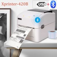 Xprinter เครื่องพิมพ์ฉลากจัดส่งสินค้าเครื่องปริ้นตราด้วยความร้อน4นิ้วเครื่องสติ๊กเกอร์บาร์โค้ด420B USB Bluetooth Wifi