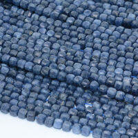 Natural Sapphire From Myanmar Edge Faceted Cube Beads 2.3mm,3mm