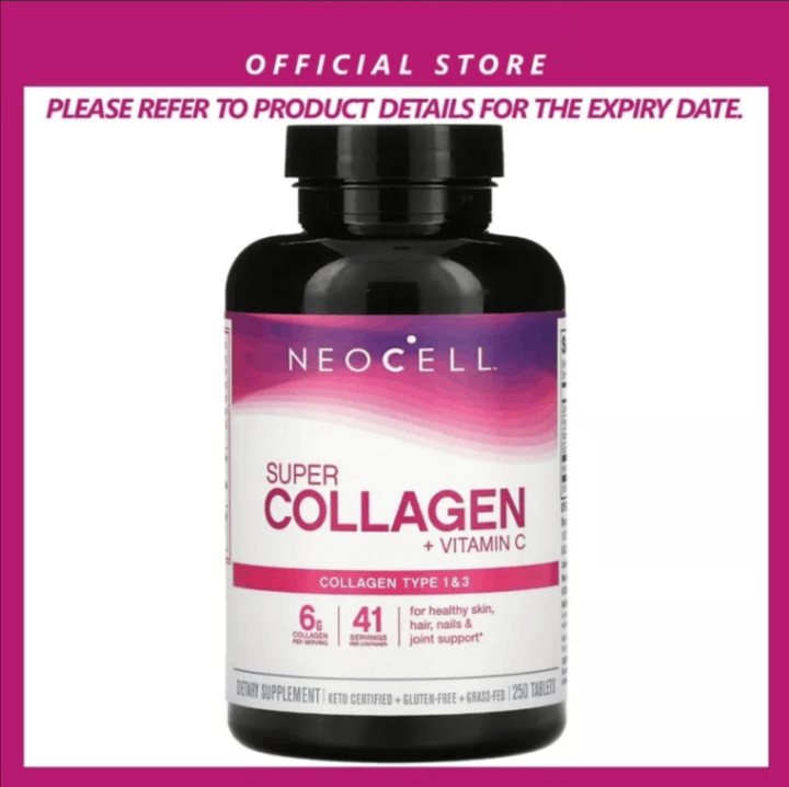 NeoCell Super Collagen + Vitamin C & Collagen Type 1 & 3, 250 Tablets