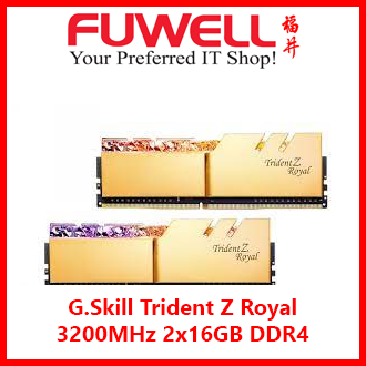 G.Skill Trident Z Royal 3200MHz [ 2x16GB -32GB KIT ] DDR4 Dual