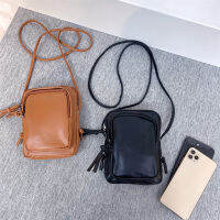 Crossbody กระเป๋าโทรศัพท์มือถือที่เรียบง่ายอินเทรนด์ทุกการแข่งขันสุภาพสตรีกระเป๋า Pu หนังนิ่มซิปกระเป๋าสะพาย