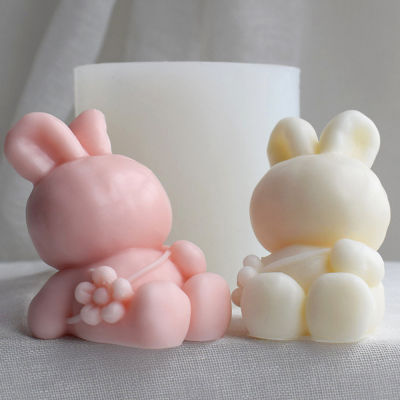 Decoration Aromatherapy Rabbit Handmade Soap Bunny Desktop Candle Mold Candle Silicone