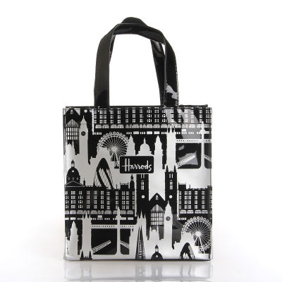 New City Black And White Printing Womens Shopping Bag Eco-Friendly Bag Waterproof Fashion Womens Bag Hand Bag Supply
