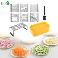 Dolity เครื่องหั่นผักเครื่องฝานแมนโดลินตะกร้าระบายน้ำเครื่องหั่นผักเครื่องขูดแครอท