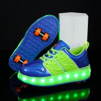 Heelys รองเท้าส้นสูงสี่ล้อสำหรับเด็กและผู้ใหญ่, รองเท้าเรืองแสง LED แบบชาร์จไฟได้, รองเท้าล้อ, รองเท้ากีฬากลางแจ้ง