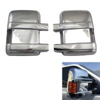 Car Chrome Silver Rearview Side Mirror Cover Trim Rear Mirror Covers Shell Rearview Mirror Covers for Ford F250 F350 F450 Super Duty 08-16