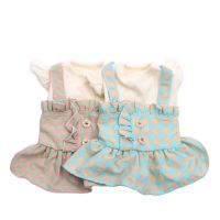 Plaid Dog Cat Dress Skirt Pet Puppy Shirt Spring/Summer Clothes Outfit 5 Sizes 2 Colours Dresses