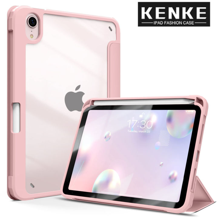 kenke-เคส-ipad-hd-ใสป้องกันการดัดกรณีที่มีช่องใส่ดินสอขวาดินสอสำหรับ-ipad-2021-mini-6-ipad-7th-8th-9th-gen-2020-case-10-2-inch-ปกกรณีสมาร์ทกันกระแทกแท็บเล็ตปกป้องกันรองรับ-apple-ii-ดินสอชาร์จอะคริลิวั