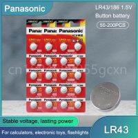 Panasonic LR43 186 AG12 386 SR1142 LR1142 SR43 301 1.5V แบตเตอรี่อัลคาไลน์สำหรับนาฬิกาเครื่องคิดเลขรีโมทคอนลปุ่มเซลล์