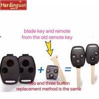 Hardingsun สะดวก HONDA 2/3ปุ่มปลอกกุญแจ Keyless สำหรับการอัพเดต HONDA Jaz/city/crv/accord ฯลฯปลอกปุ่มควบคุมระยะไกล