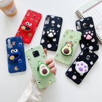 《Small M trend phone case》เคสซิลิโคนลายการ์ตูนสำหรับ Huawei Honor 9 10 Lite 20 Pro 20S Nova 5T 7A 5.45 7C 5.7 8X 8A 7S ฝาครอบขาตั้ง