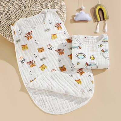 Baby Sleep Sack Sleepping Bag Unisex Sleeveless Cotton Wearable Blanket Suit Summer Soft Sleep Sack For Baby Toddler