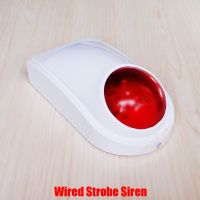 Outdoor Wired Security Strobe Siren Lamp Red Flashlight Sound Horn for Home Intrusion Safety Fire Alarm System by Excelax