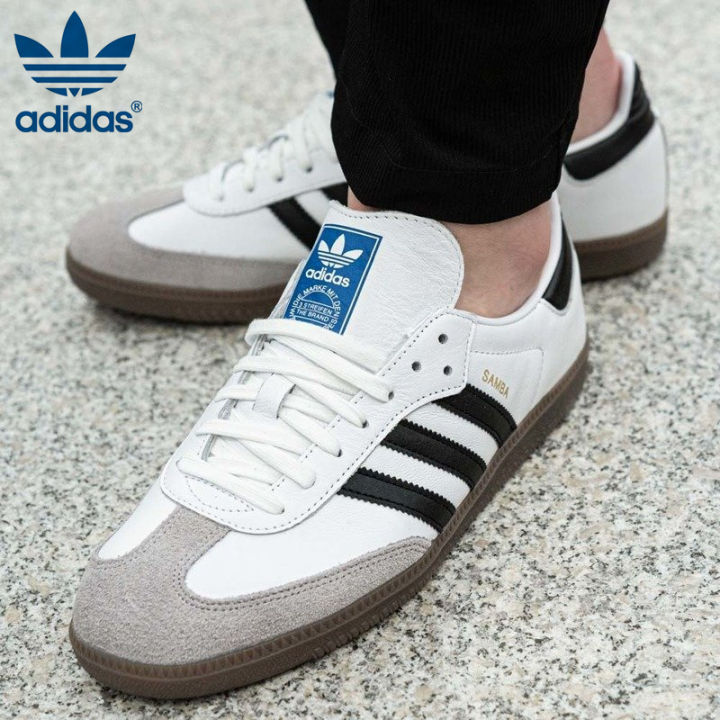 original-adidas-mens-womens-sneakers-white-black-รองเท้าผ้าใบผช-รองเท้า-samba-og-รองเท้าผ้าใบผญ-รองเท้าวิ่ง-รองเท้าสีขาว