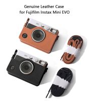 เคสหนังย้อนยุคของแท้สำหรับ Fujifilm Instax Mini EVO พร้อม Tali Bahu ถุงเก็บกล้องเคสห่อหุ้ม