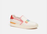 แท้!! 100% รองเท้าสลิปออน Coach Wells Slip On Sneaker สีขาว rainbow ใหม่