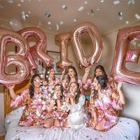 【YF】 5pcs 16/32inch Gold Bride Foil Balloons Wedding Bachelorette Decorations Bridal Shower