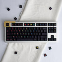 GMK คีย์บอร์ดสีรุ้งเที่ยงคืน136คีย์เชอร์รี่โปรไฟล์ PBT ห้าด้านระเหิดพร้อม2U 1.75U เปลี่ยนสำหรับเชอร์รี่สวิตช์ MX คีย์บอร์ดแบบกลไก Keychron/RK61/GK61/Anne Pro 2