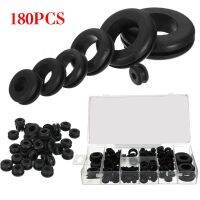 【DT】hot！ 180pcs Rubber Grommet Car Fuse Accessories 8 Sizes Gasket for Protects Wire Multi-size Practical