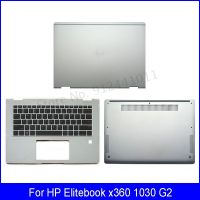 2023 ☆ 90ฝาหลังแล็ปท็อปใหม่สำหรับ HP Elitebook X360 1030 G2 1030G2เคสที่พักแขนด้านล่าง6070B1064201 C D สีเงิน917895-001