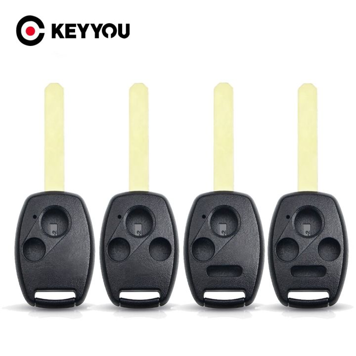 keyyou-10ชิ้นเปลี่ยน2-3-4ปุ่มซองใส่กุญแจฝาครอบรีโมทเคสสำหรับ-honda-สอดคล้องกับ-civic-insight-ridgeline-2003-2009-2008