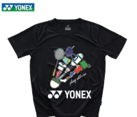 Yonex ชุดกีฬาฤดูร้อน2023ใหม่เสื้อผ้ากีฬาสำหรับผู้ชายและผู้หญิงแห้งเร็วชุดออกกำลังกายแบบระบายอากาศได้ดีซึมซับเหงื่อใหม่