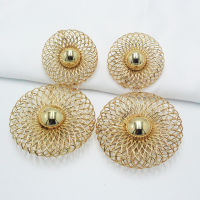 SUNNICE Pop Gold series Free Shipping Items Fluffy Big Jewelry As New Year Gift Round Drop Earrings For Women