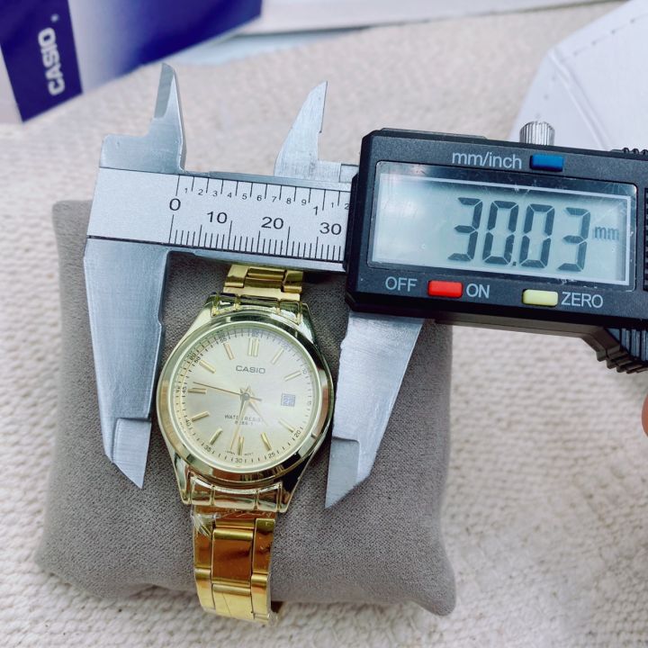 นาฬิกาข้อมือ-คาสิโอ้-สำหรับผู้หญิง-สวยหรู-สายแฟชั่นสไตล์ไฮโซ-มีบอกวันที่-สินค้าสวย-ราคาถูก-ขนาด-30-mm-พร้อมกล่องคาสิโอ้ฟรี