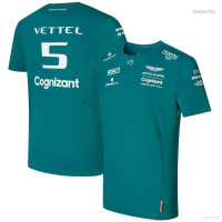 2023 NEW Hq1 2022 Aston Martin Cognizing F1 Sebastian Vettel t Shirt Tops Casual Sport Short Sleeve Tee Plus Size Unisex Qh1（freecustom Name &amp; Logo）cheap
