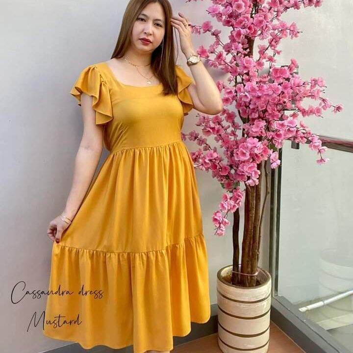 CASSANDRA CHALLIS DRESS (CAN FIT UP TO XL FRAMES) | Lazada PH