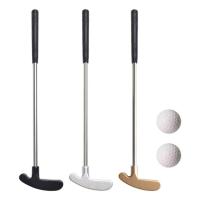 Two Way Putter Club Portable TPR Grip Zinc Alloy Head Golf Clubs 2-Way Putter Anti-Rust Mini Golf Putters For School Bedrooms Home Living Rooms imaginative